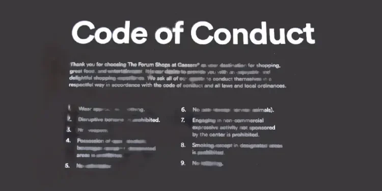 Code of Conduct. Photo by Daryl Mitchell.