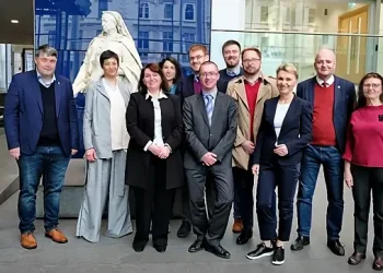 Delegation of Charles University at Imperial College London. Photo by UK Science and Innovation.