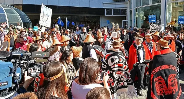 Haida Nation stands against Enbridge. Photo by Jeremy Board.
