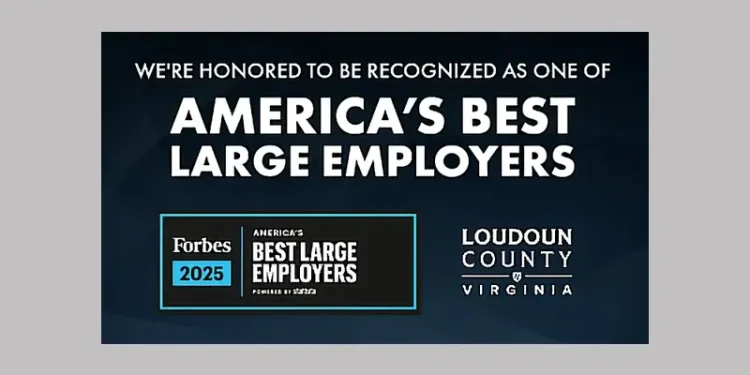 Loudoun Best Large Employers 2025 List. Artwork by Loudoun County.