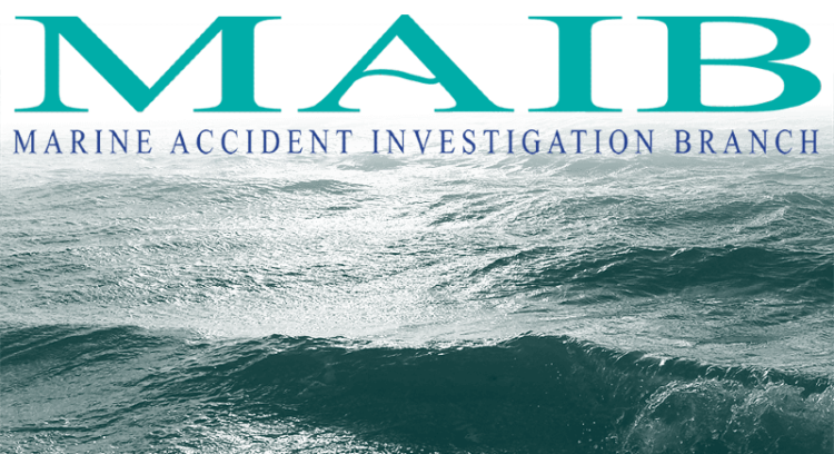 The sea shimmering in the sunlight. Artwork by the Marine Accident Investigation Branch.