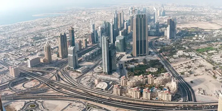 View from Burj Khalifa, UAE. Photo by Neekoh.