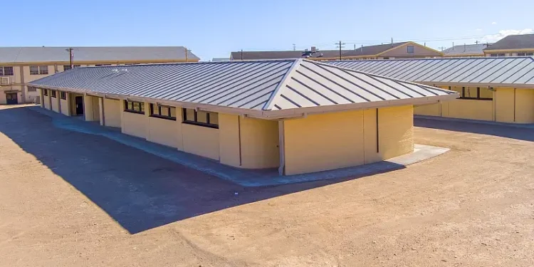 A military barracks at Fort Bliss, Texas, was built using additive construction methods, also known as 3D printing. Photo by Sophia Espinosa, Army.