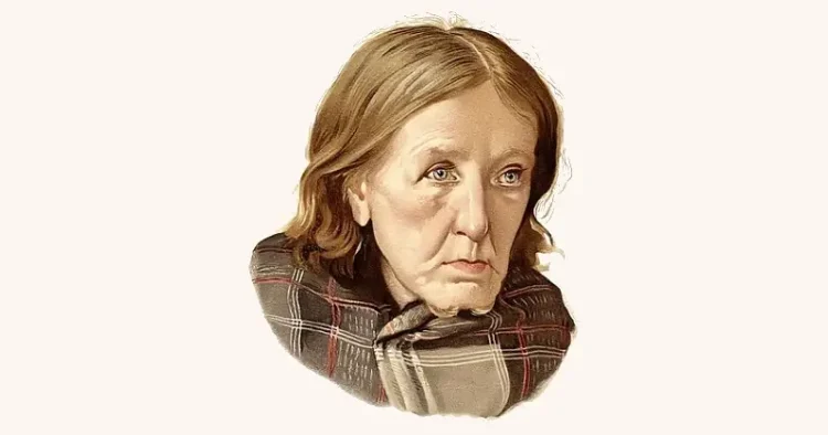 A woman diagnosed as suffering from chronic dementia. Artwork by an unknown artist.