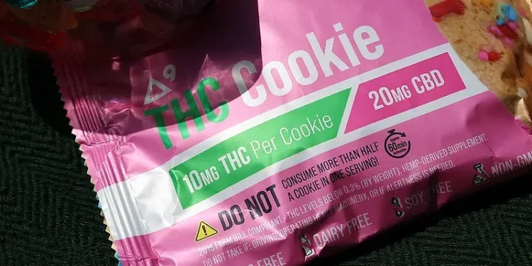 Cannabis Cookies and the packaging. Photo by Elsa Olofsson.