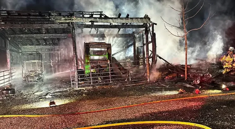 Electrical Malfunction Deemed Cause of Barn Fire in Bluemont. Photo by Loudoun County