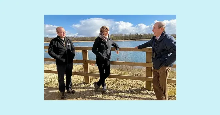 Emma Hardy MP visiting Yorkshire's North Cave Wetlands. Photo by The Department for Environment26 Rural Affairs.
