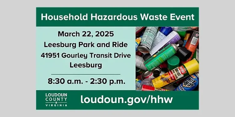 First Loudoun Household Hazardous Waste Event of 2025 is March 22 in Leesburg. Photo by Loudoun County.