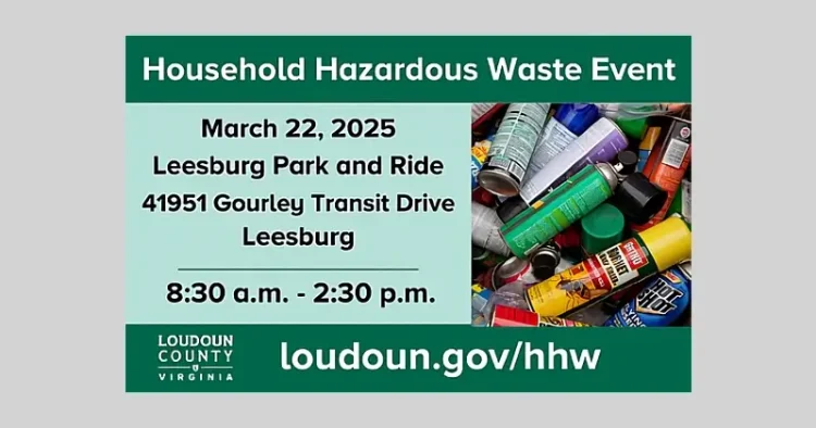 First Loudoun Household Hazardous Waste Event of 2025 is March 22 in Leesburg. Photo by Loudoun County.