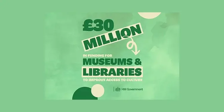 Government investments in Museums and Libraries. Artwork by Department for Culture, Media and Sport.