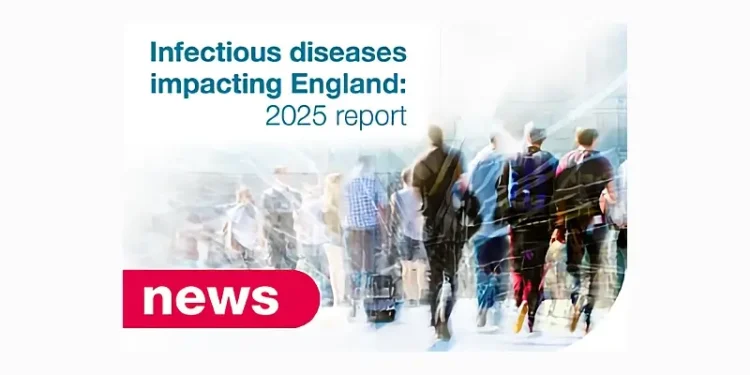 Infectious diseases impacting England - 2025 report. Image by UKHSA