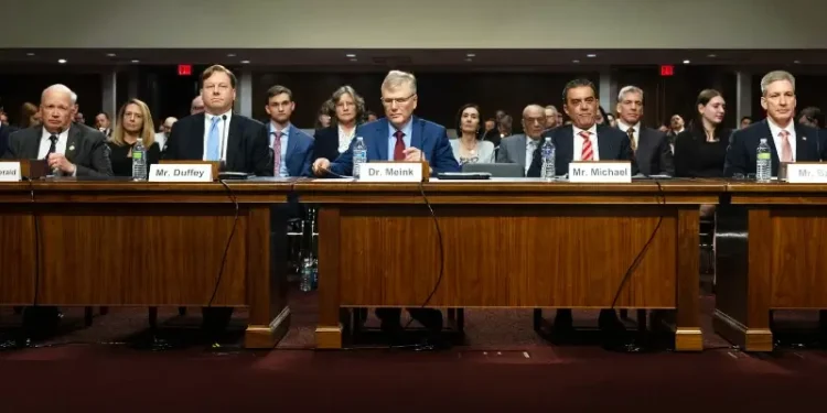 Lawmakers hearing testimony on Capitol Hill March 27, 2025, from four of President Donald J. Trump's nominees for leadership roles within the Defense Department. Photo by the DOD.