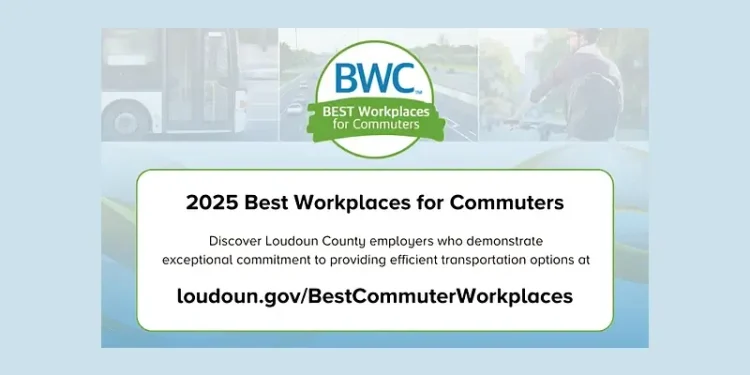 Loudoun County Recognizes 2025 Best Workplaces for Commuters. Artwork by Loudoun County.