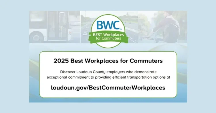 Loudoun County Recognizes 2025 Best Workplaces for Commuters. Artwork by Loudoun County.