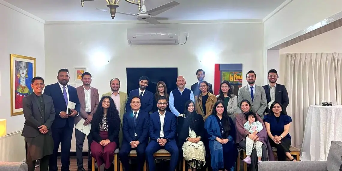 Mentees with 11 Chevening alumni. Photo by British High Commission Islamabad.