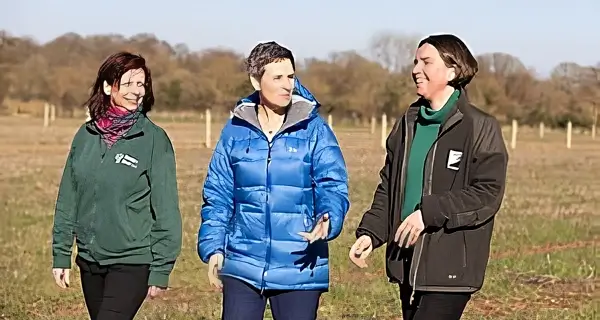 Nature Minister Mary Creagh with Forest of Avon CEO Alex Stone. Photo by First Avenue Photography.