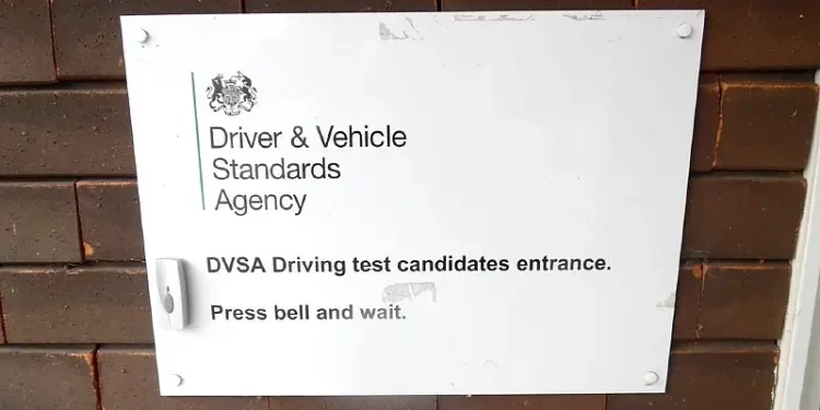Notice at Entrance to Driving Test Centre, Hemel Hempstead. Photo by David Hillas.