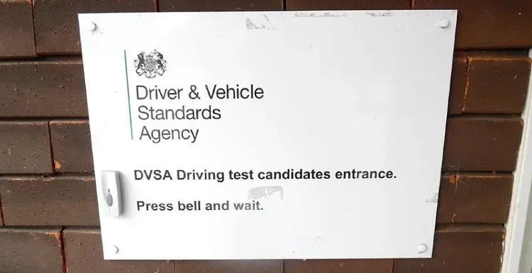 Notice at Entrance to Driving Test Centre, Hemel Hempstead. Photo by David Hillas.