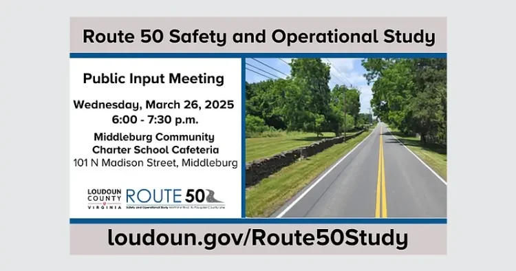 Route 50 safety meeting. Artwork by Loudoun County.