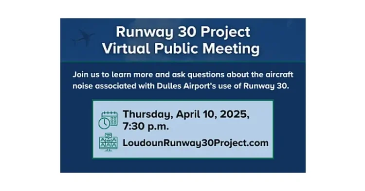Runway 30 Aviation Noise Mitigation Project. Artwork by Loudoun County.