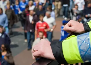 Security at a football match. Photo by the Home Office.
