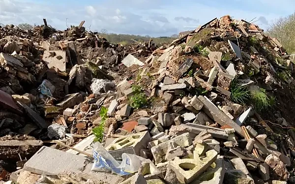 Solihull illegal waste site. Photo by Environment Agency.
