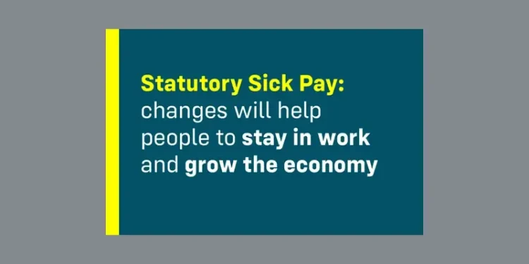 Statutory Sick Pay to rise. Artwork by Department for Work and Pensions.