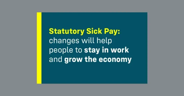 Statutory Sick Pay to rise. Artwork by Department for Work and Pensions.