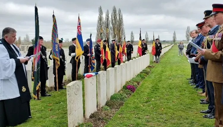 The Rev Paul Robinson CF conducts a rededication service. Photo by the MOD.