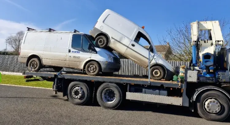 Vehicles were inspected and some were seized during the operation. Photo by Environment Agency.