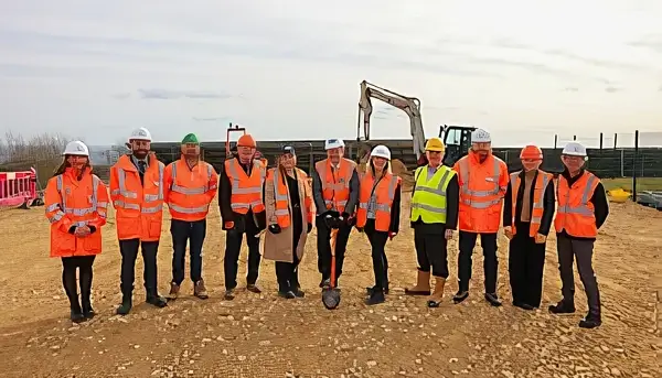Work starts at Seaham Energy Centre. Photo by Mining Remediation Authority.