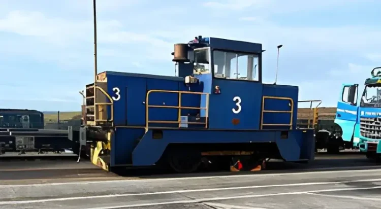 A redundant Sellafield train returned to constructor. Photo by Sellafield Ltd.