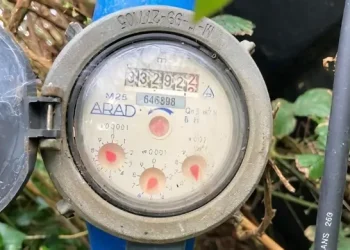 A water meter is needed to show how much water is being abstracted. Photo by the Environment Agency.