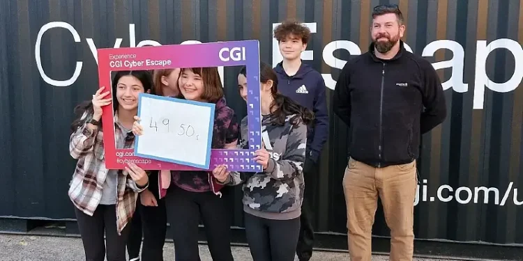 Black Diamond Explorer Scouts who completed the cyber escape room. Photo by the British Government.