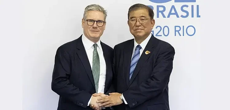 British Prime Minister Kier Starmer and Japanese Prime Minister Shigeru Ishiba. Photo by the British Embassy Tokyo.