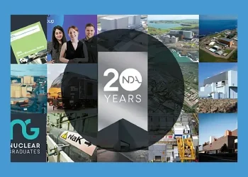 Celebrating 20 years of the NDA. Artwork by the Nuclear Decommissioning Authority.