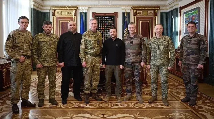 Chief of the Defence Staff Admiral Sir Tony Radakin met with Ukrainian and French counterparts in Kyiv. Photo by the MOD.