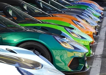 Expensive cars. Lotus car dealer in Geneva. Photo by Guilhem Vellut.