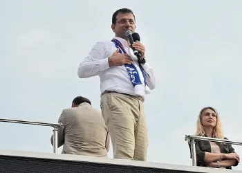 İmamoğlu in June 2019 at the Campaign Silivri campaign. Photo by CeeGee.
