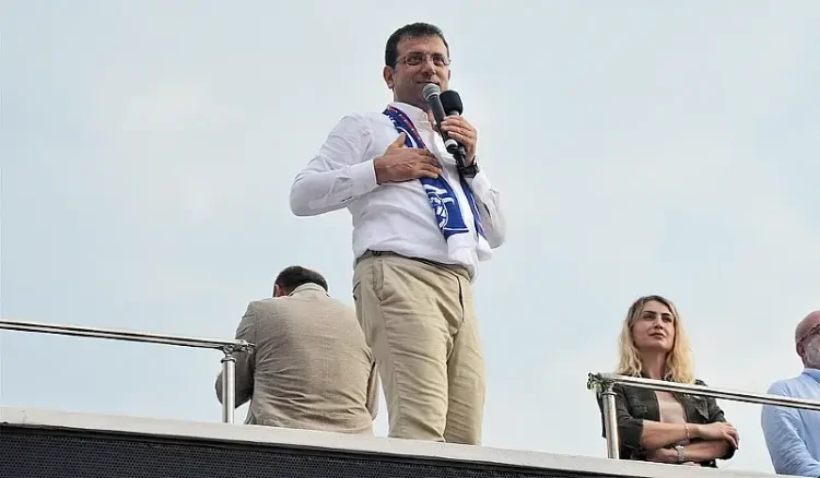 İmamoğlu in June 2019 at the Campaign Silivri campaign. Photo by CeeGee.