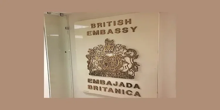 UK Embassy sign. Photo by the British Embassy Guatemala City.