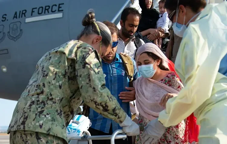 Afghan refugees being evacuated. Photo by CNE CNA C6F.