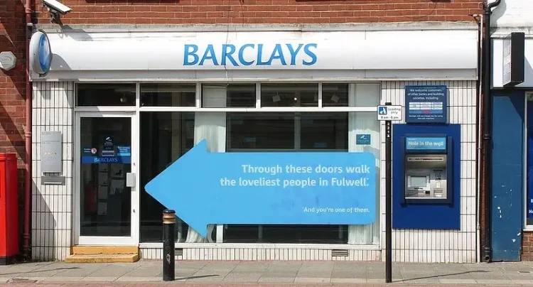 Barclays Bank Fulwell Branch. Photo by Peter Richmond.