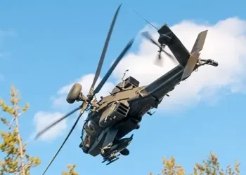 British Army Apache in Flight. Photo by the Finnish Defence Forces.