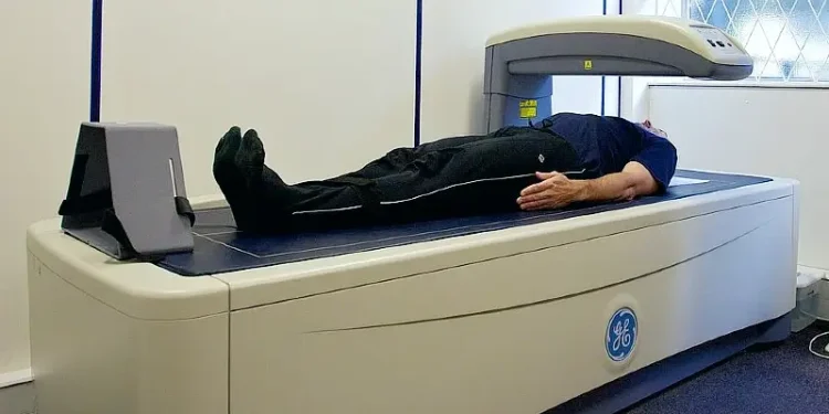 DEXA scanner in use. Photo by Nick Smith photography.