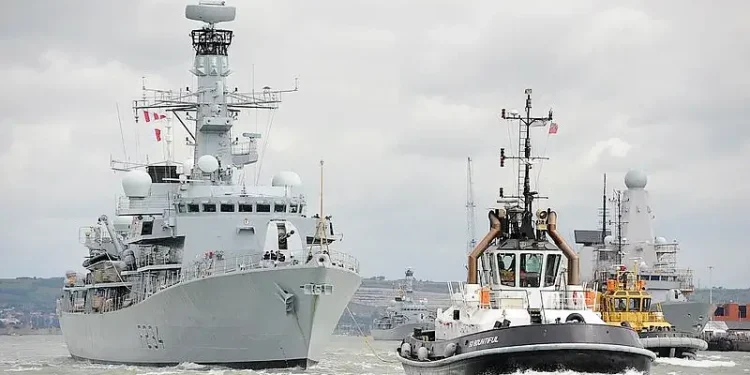 HMS Iron Duke Fitted with Artisan Radar - Type 23. Photo by Defence Images.