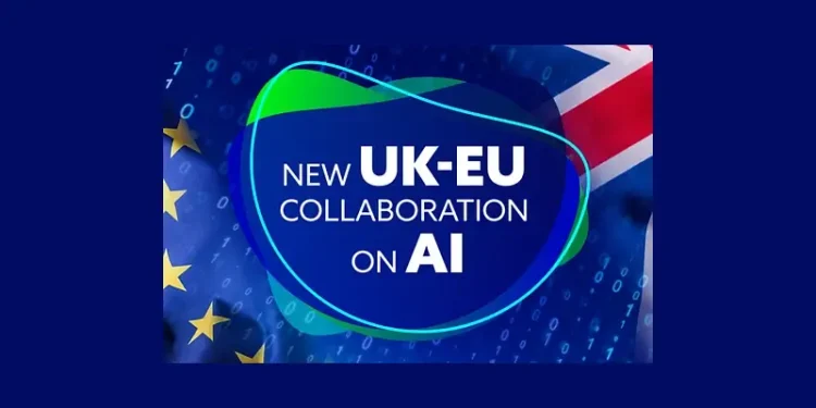 New UK-EU Collaboration on AI. Artwork by the Department for Science, Innovation and Technology.