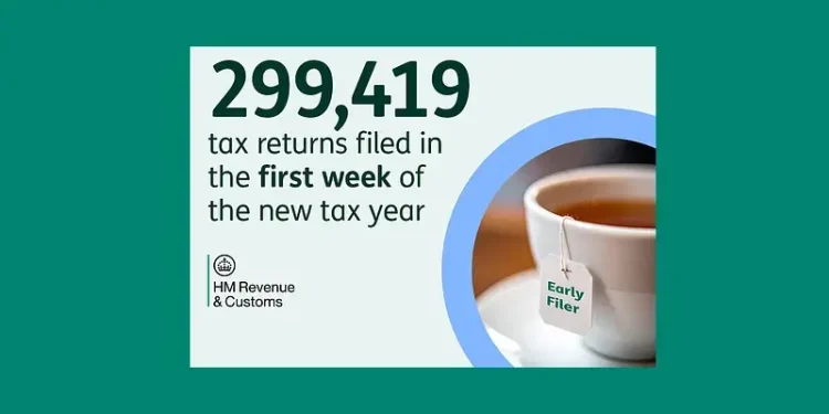 Record early Self Assessment tax filings. Artwork by HM Revenue & Customs.