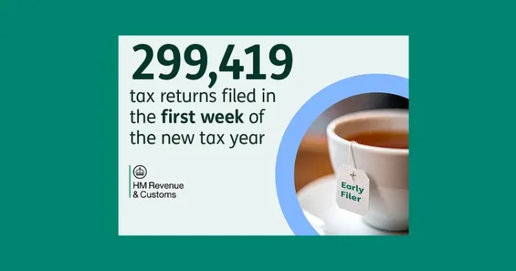 Record early Self Assessment tax filings. Artwork by HM Revenue & Customs.