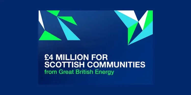 Scottish Communities boost. Artwork by Department for Energy Security and Net Zero.